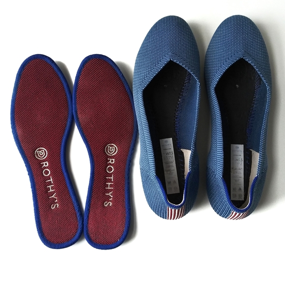 Rothy's Indigo Mini Stripe Size 7.5 - Picture 3 of 11